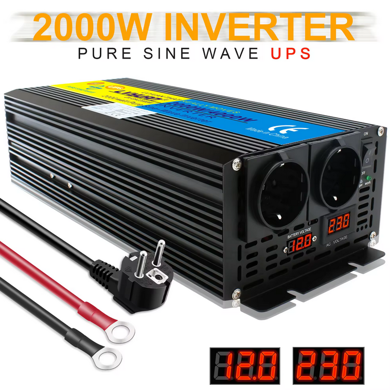 ИБП инвертор перезаряжаемый 1500 Вт 12 В до 220V AC домашний чистый синусоидальный инвертор